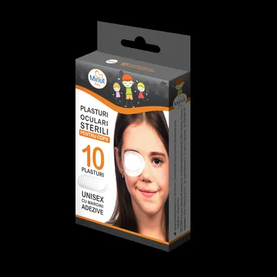 Plasturi sterili pentru ochi, copii X 10buc, Minut