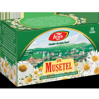 Musetel, D74, ceai la plic, Fares | 20 plicuri
