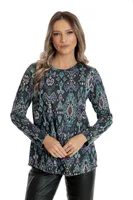 Bluza CI25011 bleumarin & mov & turcoaz arabesc, Cesy | marimea S