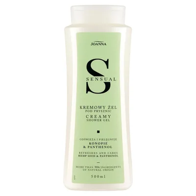Gel crema de dus cu Seminte de canepa si Pantenol Sensual, Joanna | 500 ml