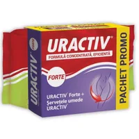URACTIV FORTE 20CAPS+URACTIV SERVETELE UMEDE INTIME 20BUC