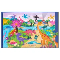 Puzzle piese lemn DINOSAUR 3+, Fun Toys | 100 piese de lemn