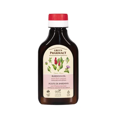 Ulei pentru scalp pentru cresterea parului cu Brusture si Ardei Iute, Green Pharmacy | 100 ml
