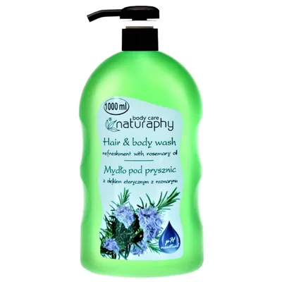 Sampon si gel de dus cu Ulei esential de Rozmarin Naturaphy Herbal, Blux | 1L