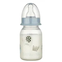 Biberon PP decorat, tetina rotunda S, slow, 46010, Baby Nova | 120 ml