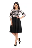 Rochie clos CI24003 negru/bej imprimeu, Cesy | marimea S