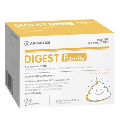 Digest Family Suspensie Orala, 7 flacoane – Ab-Biotics