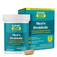GNC Gut Health Men’s Probiotic, Probiotic LAB4 Studiat Clinic, 30 Miliarde UFC Culturi Vii cu Saw Palmetto si Lycopene | 30 cps