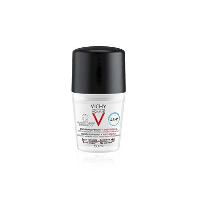 Vichy Homme Deodorant roll-on antiperspirant pentru barbati 48h anti-urme | 50 ml