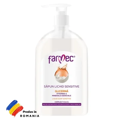Sapun lichid cu glicerina Sensitive, Farmec | 500 ml