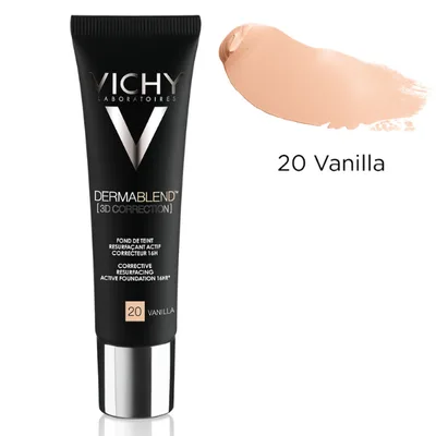 Fond de ten corector Dermablend 3D, nuanta 20 Vanilla, Vichy | 30 ml