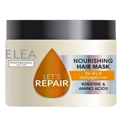Masca intens hranitoare cu keratina pentru par uscat si deteriorat, Elea Let's Repair | 300 ml