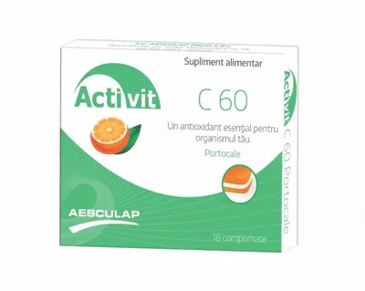 Activit C 60 portocale, Aesculap | 18 comprimate