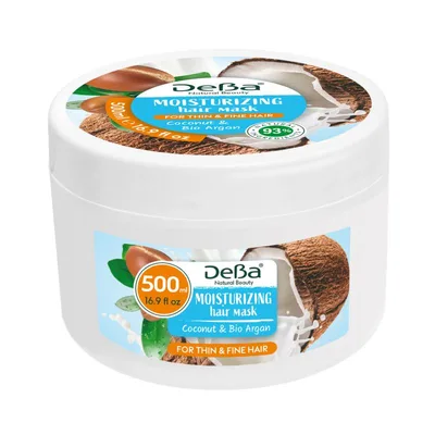 Masca de par hidratanta DEBA Natural Beauty, Rubella | 500 ml