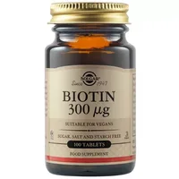 Biotina 300 mg, Solgar | 100 tablete