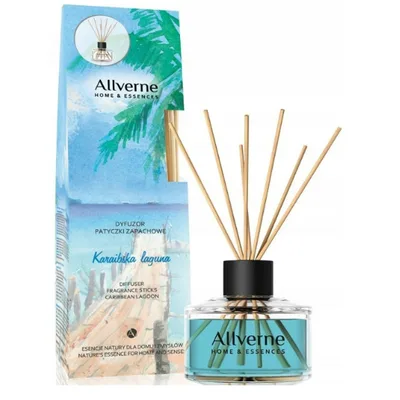 Odorizant de camera cu betisoare Allvernum Laguna in Caraibe, Green Pharmacy | 50 ml
