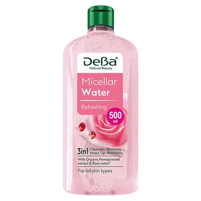 Apa micelara revigoranta DEBA Natural Beauty, Rubella | 500 ml