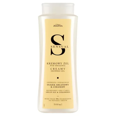 Gel crema de dus cu Ulei de Argan si Ceramide Sensual, Joanna | 500 ml