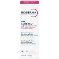 Crema CC pentru piele sensibila cu factor de protectie SPF50+, nuanta Light Tint Sensibio AR+, Bioderma | 40 ml