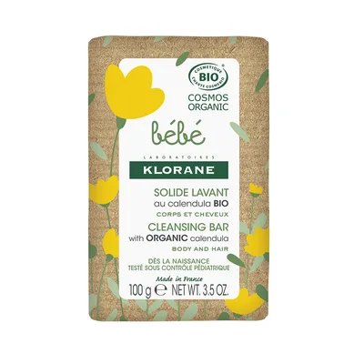 Sapun solid bio pentru corp si par, Klorane Bebe | 100 g