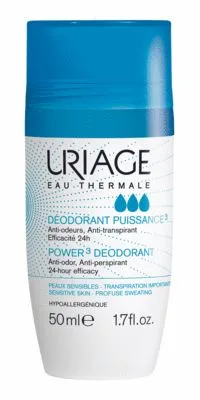 Deodorant roll-on Puissance 3, 2x 50 ml, PACHET PROMO, Uriage