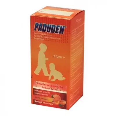 Paduden sirop cu aroma de caise 20 mg/ml, Terapia SA | 100 ml