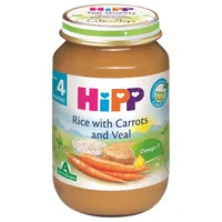 ECO HIPP VITEL CU OREZ SI MORCOVI 190G
