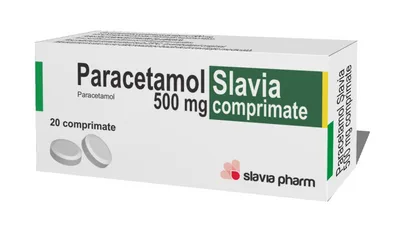 Paracetamol 500 mg, Slavia Pharm | 20 comprimate