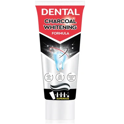 Pasta de dinti Dental Jumbo Whitening cu carbune, Rubella | 250 ml