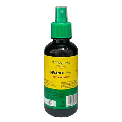 Rivanol 0,1% cu pulverizator, Viva Pharma | 200 g
