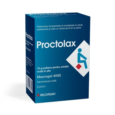 Proctolax 10 g pulbere pentru solutie orala, Casen Recordati | 8 plicuri