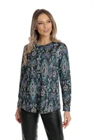 Bluza CI25011 bleumarin & mov & turcoaz arabesc, Cesy | marimea XL