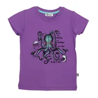 Tricou copii maneca scurta DL06 mov lila/caracatita, Danina | 2 ani