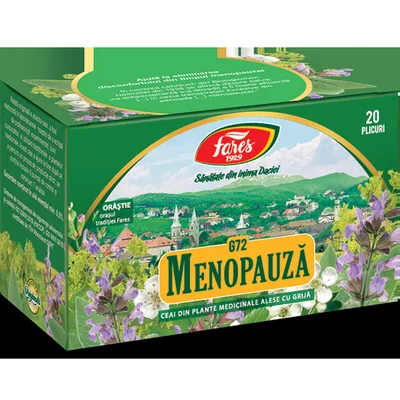 Menopauza, G72, ceai la plic, Fares | 20 plicuri