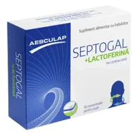 Septogal + lactoferina, 18 comprimate de supt, Aesculap