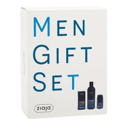 Set pentru barbati: gel de dus 300 ml + crema hidratanta de fata 50 ml + deodorant roll-on 60 ml, Ziaja