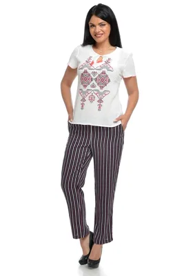 Pantaloni cu siret talie PL10N negru/dungi albe/roz, Dress to Impress | marimea 36/38