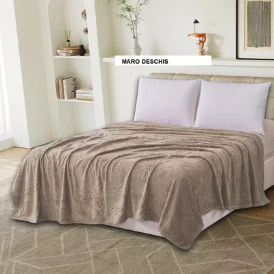 Patura UNI FLUTURI maro deschis 200x230 cm, Ralex | 1 buc