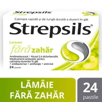 Strepsils Lemon fara zahar, Reckitt Benckiser | 24 comprimate