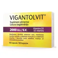 VIGANTOLVIT, Vitamina D3 2000 U.I., Catalent | 120 capsule moi