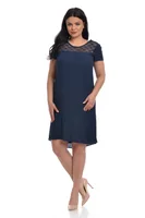 Rochie platca dantela DV22R34 bleumarin, Dress to Impress | marimea 36