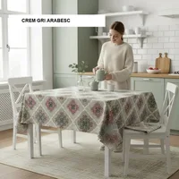 Fata de masa teflonata antimurdarire crem gri arabesc 140x180 cm, Ralex | 1 buc