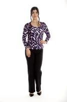 Bluza dama CP24014 mov indigo & alb, Cesy | marimea S