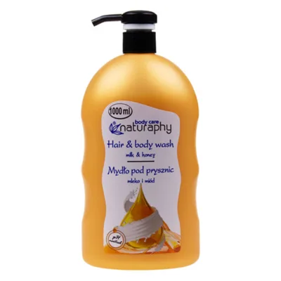 Sampon si gel de dus Lapte si Miere cu Extract de Aloe Vera Naturaphy, Blux | 1 l