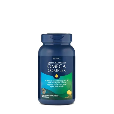 GNC Triple Strength Omega Complex, Acizi Grasi Omega-3-6-9 | 90 Cps
