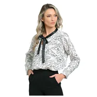 Bluza funda dama ERP24V255 alb/negru floral, Eranthe | marimea M