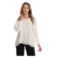 Bluza voal si dantela CI25015 ivoire, Cesy | marimea XL