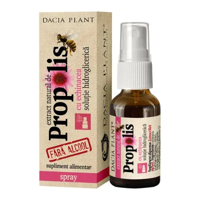 Propolis cu Echinacea fara alcool spray, Dacia Plant | 20 ml