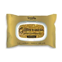 Servetele refreshing cu sclipici pentru fata si corp  Glittermania Goldness Auriu, O-Pac | 15 buc