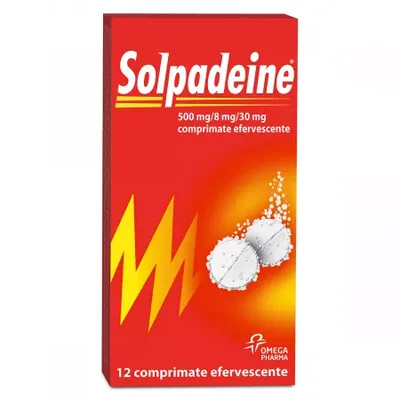 Solpadeine 500 mg/8 mg/30 mg, Perrigo | 12 comprimate efervescente